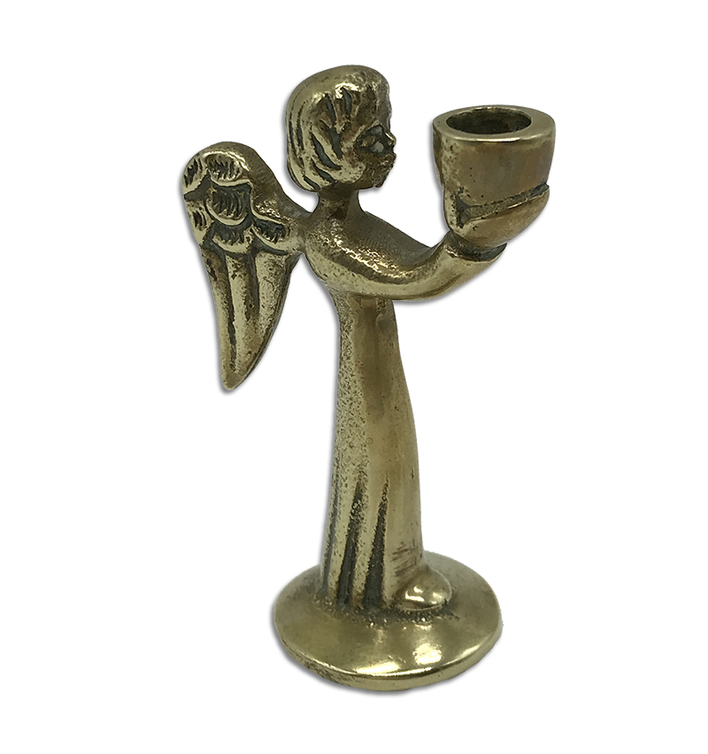 Vintage Brass Angel Candle Holder