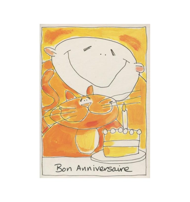 Bon Anniversaire – Cartoon Card – Happy Birthday – Wearenotashop