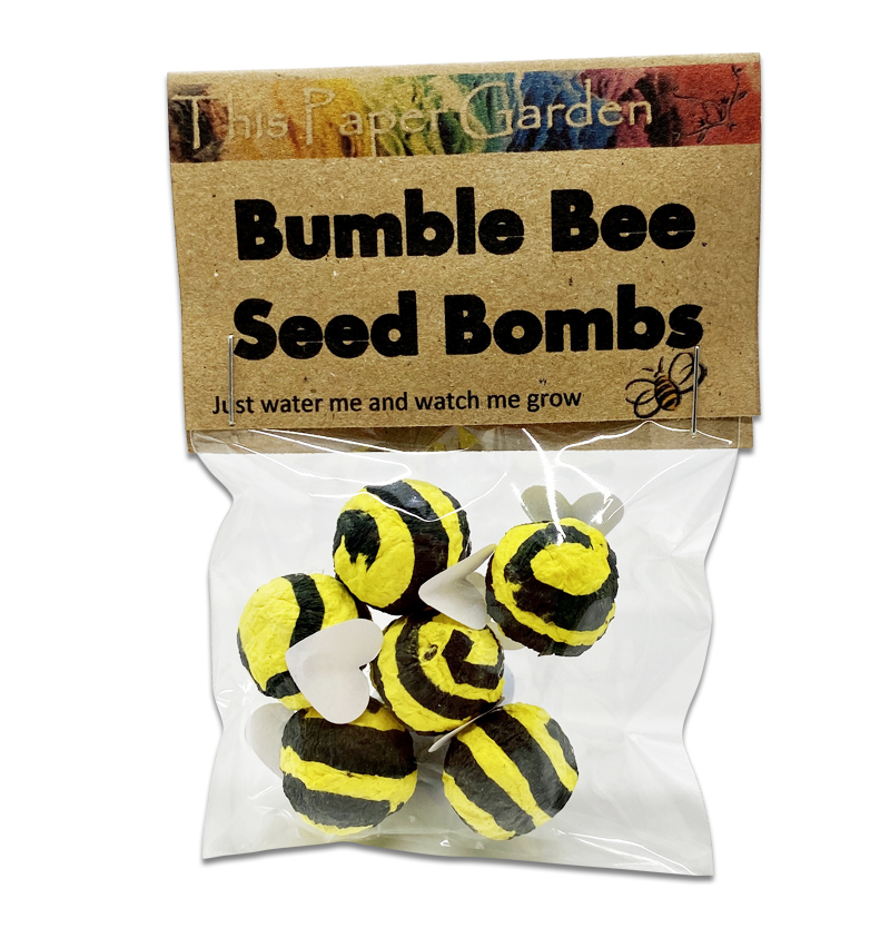 Six Bumble Bee Seed Bombs Wildflower Seed Balls Wearenotashop 