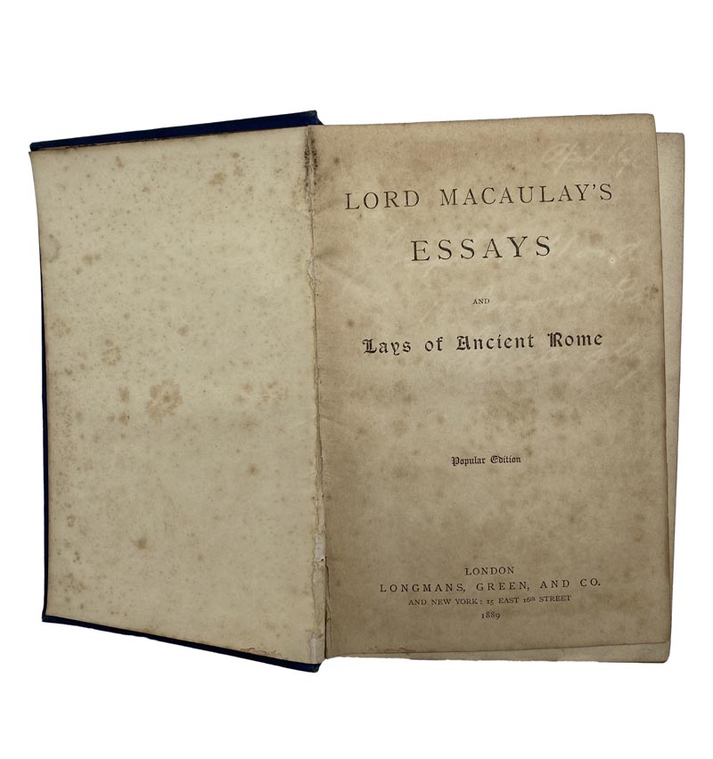 macaulay's essays and lays of ancient rome