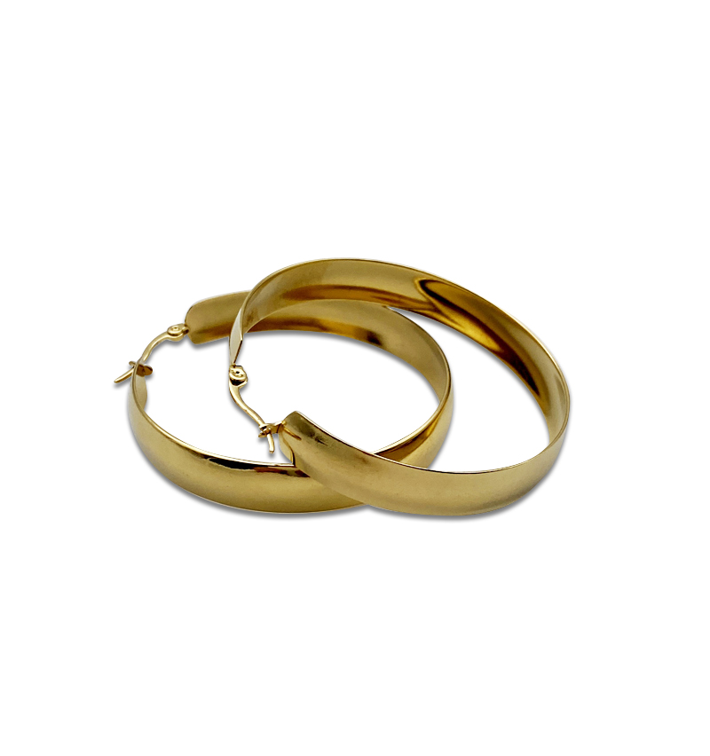 Large Gold Tone Hoop Earrings Wearenotashop 2887