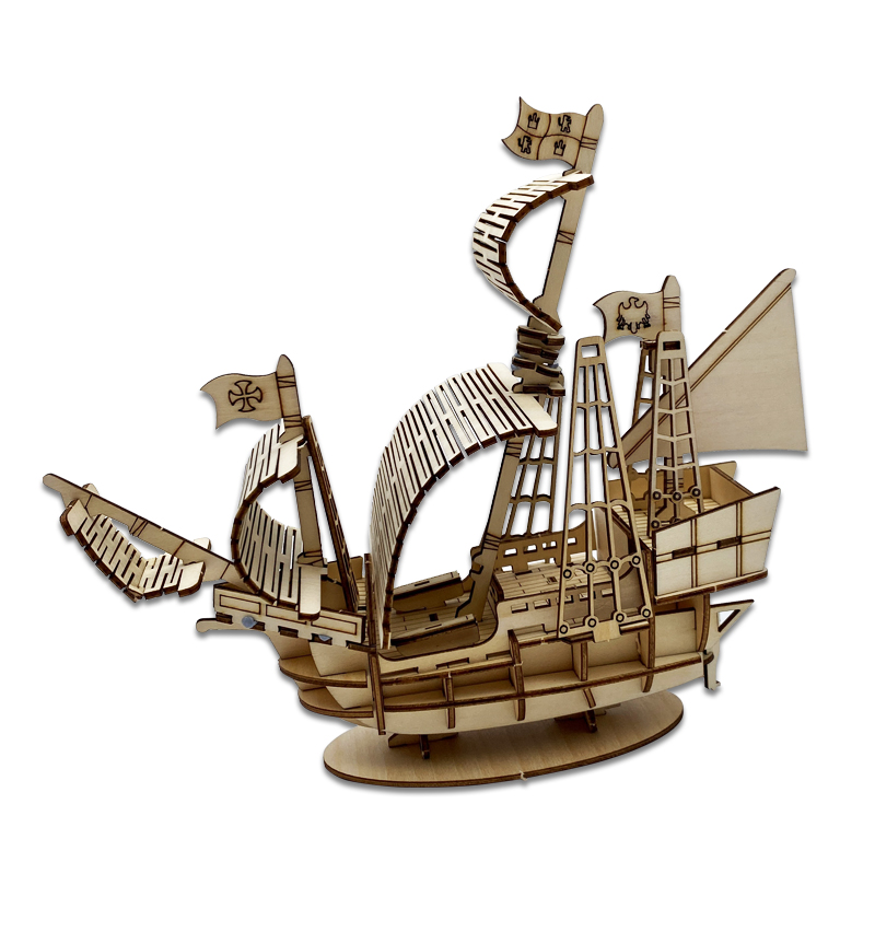 3D Wooden Pirate Ship Puzzle Kit For Children Of All Ages! – Wearenotashop