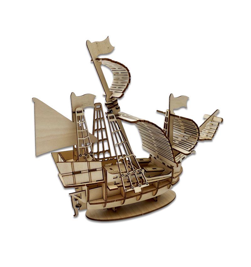 3D Wooden Pirate Ship Puzzle Kit For Children Of All Ages! – Wearenotashop